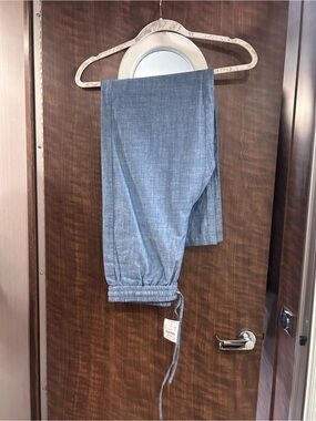 J. Crew Light Blue Chambray Wide-Leg Pants